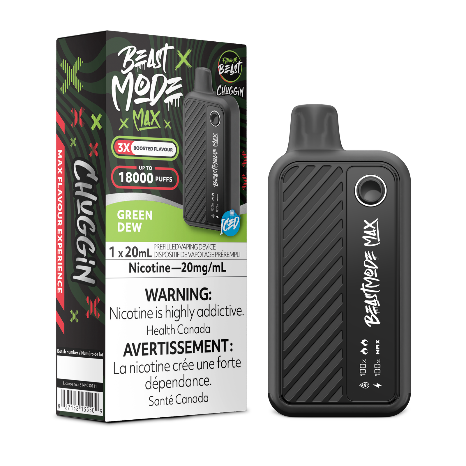 Beast Mode Max 18K Puffs- Green Dew (20mg/mL)