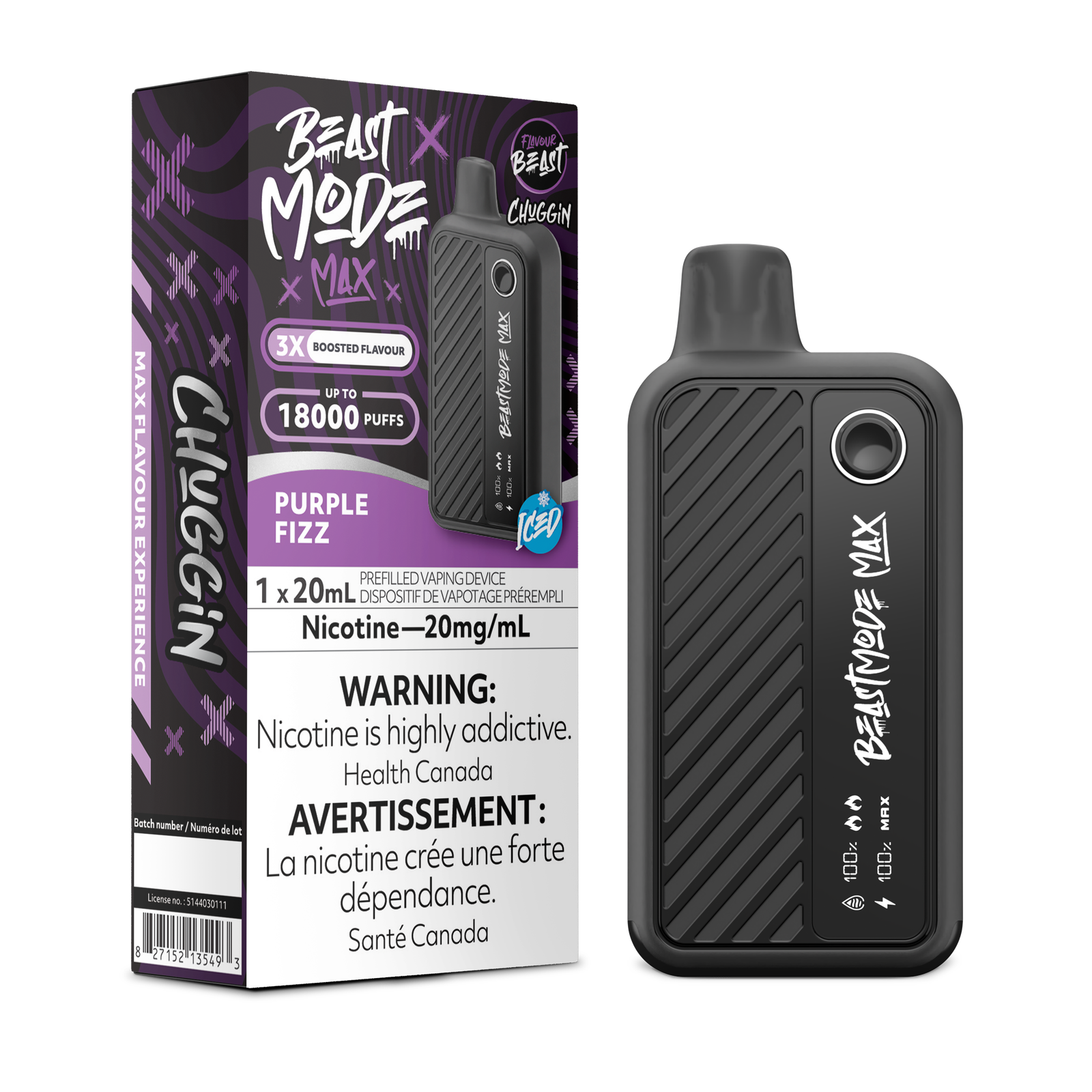 Beast Mode Max 18K Puffs- Purple Fizz (20mg/mL)