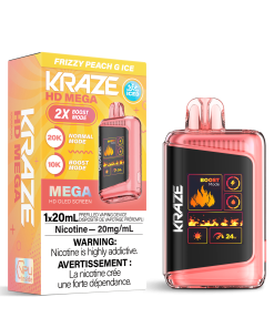 Kraze HD Mega 20K - Frizzy Peach G Ice