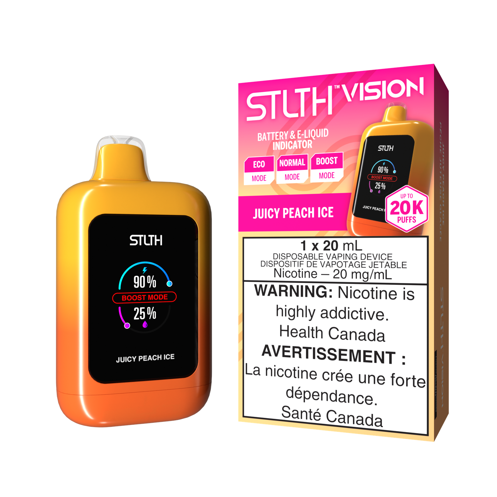 STLTH VISION 20K - Juicy Peach Ice