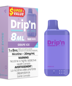 Drip'n by Envi 16K Disposable 8ML - Grape Ice