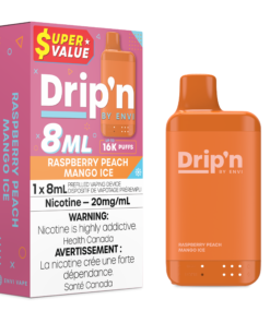 Drip'n by Envi 16K Disposable 8ML - Raspberry Peach Mango Ice
