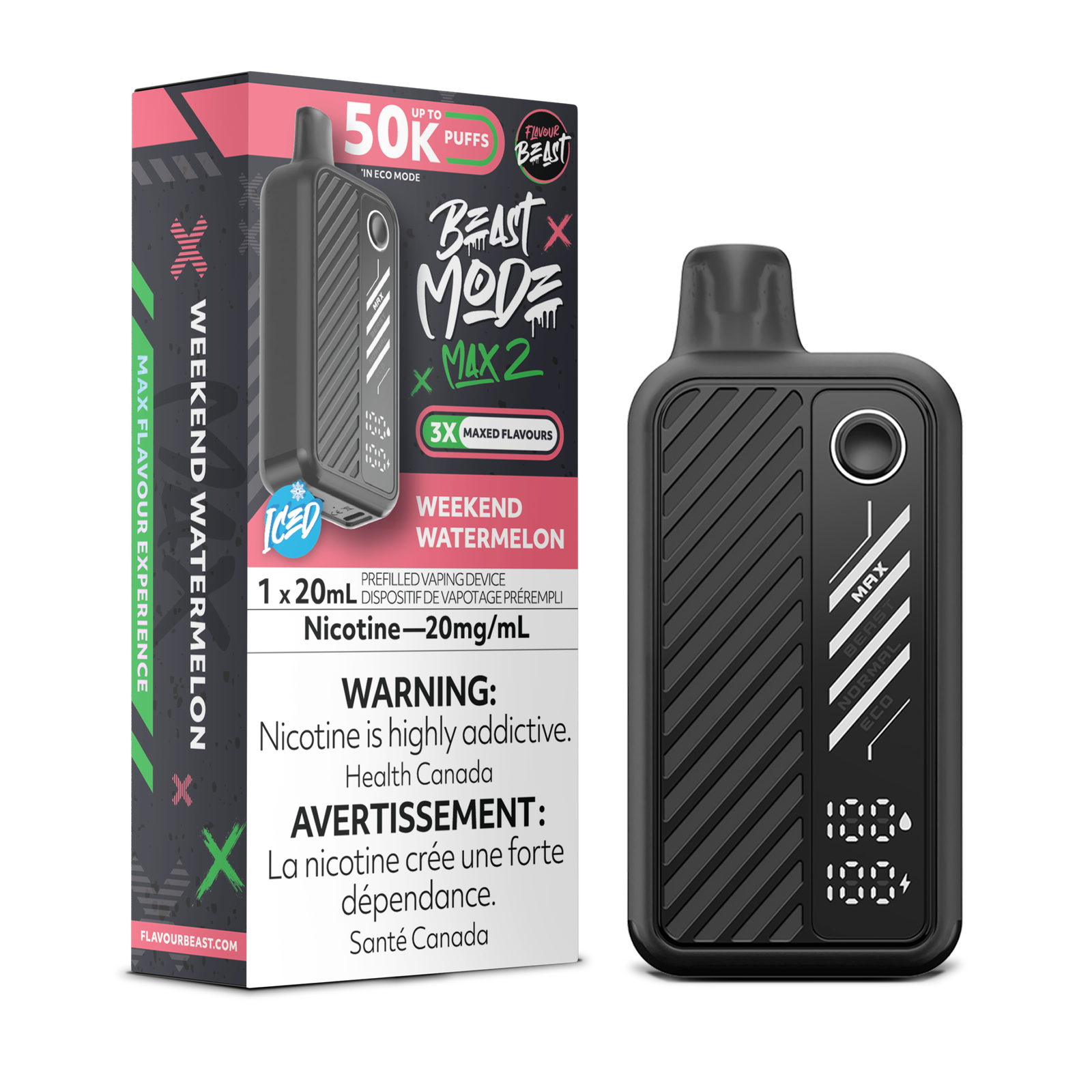 Flavour Beast-Beast Mode Max 2 50K Puffs - Weekend Watermelon