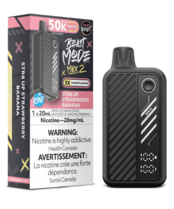 Flavour Beast-Beast Mode Max 2  50K Puffs - STR8 UP Strawberry Banana