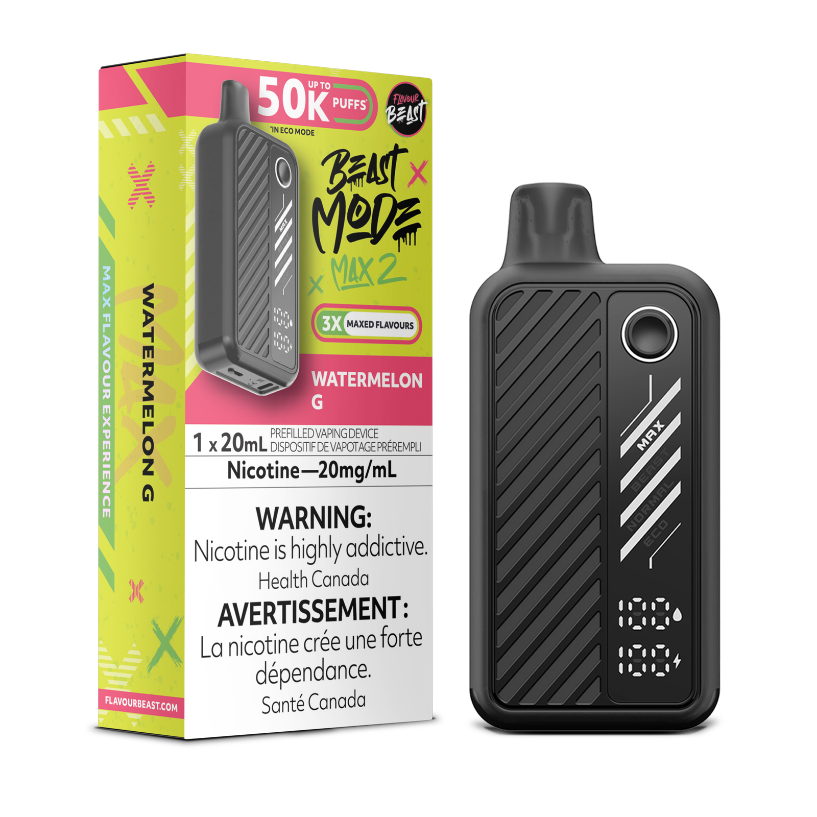 Flavour Beast-Beast Mode Max 2 50K Puffs - Watermelon G