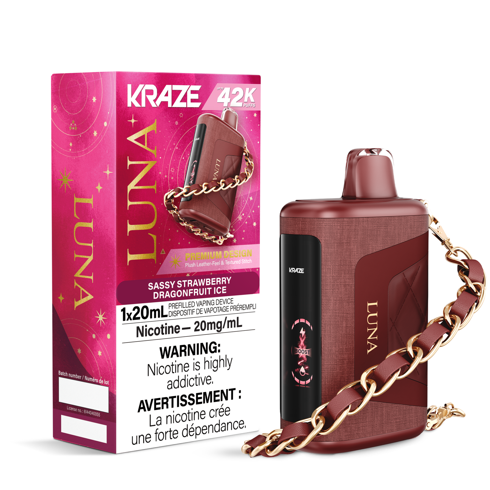 KRAZE LUNA 42K - Sassy Strawberry Dragonfruit Ice