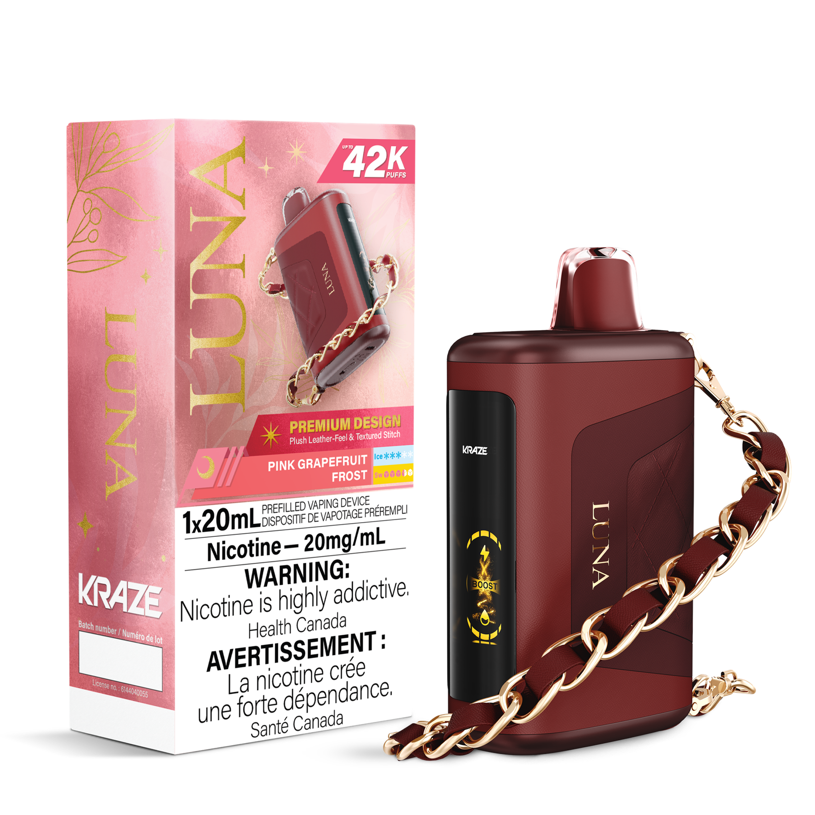 KRAZE LUNA 42K - Pink Grapefruit Frost