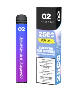O2 2500 Puffs Disposable Vape - Dragonfruit Blue Raspberry