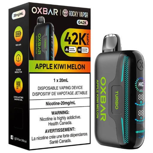 Oxbar Rocky Vapor G 42K Puffs - Apple Kiwi Melon