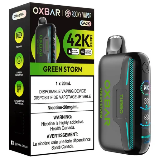 Oxbar Rocky Vapor G 42K Puffs - Green Storm