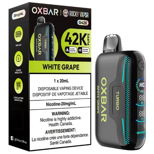 Oxbar Rocky Vapor G 42K Puffs - White Grape